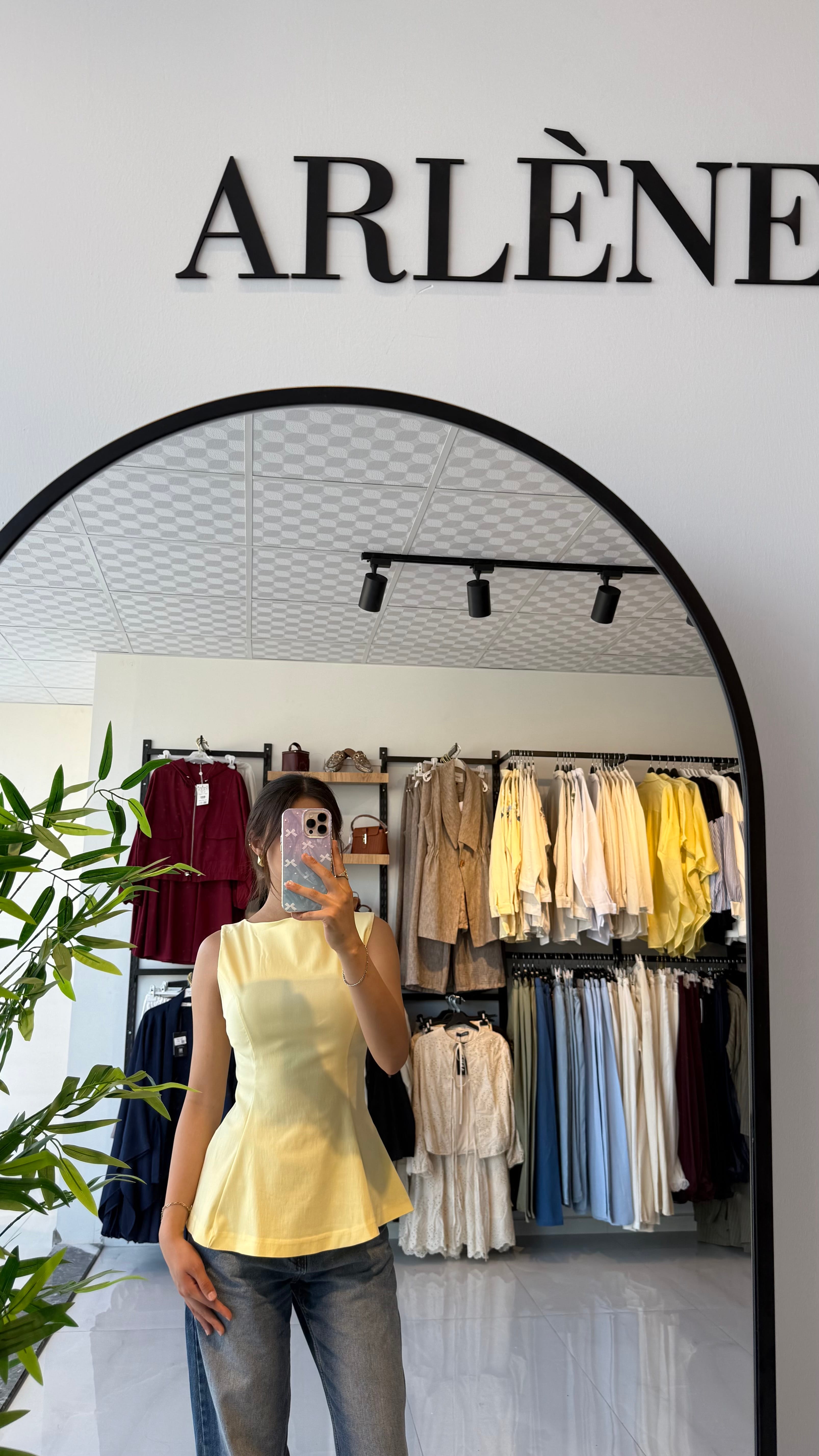 Poplin Top - Sarı