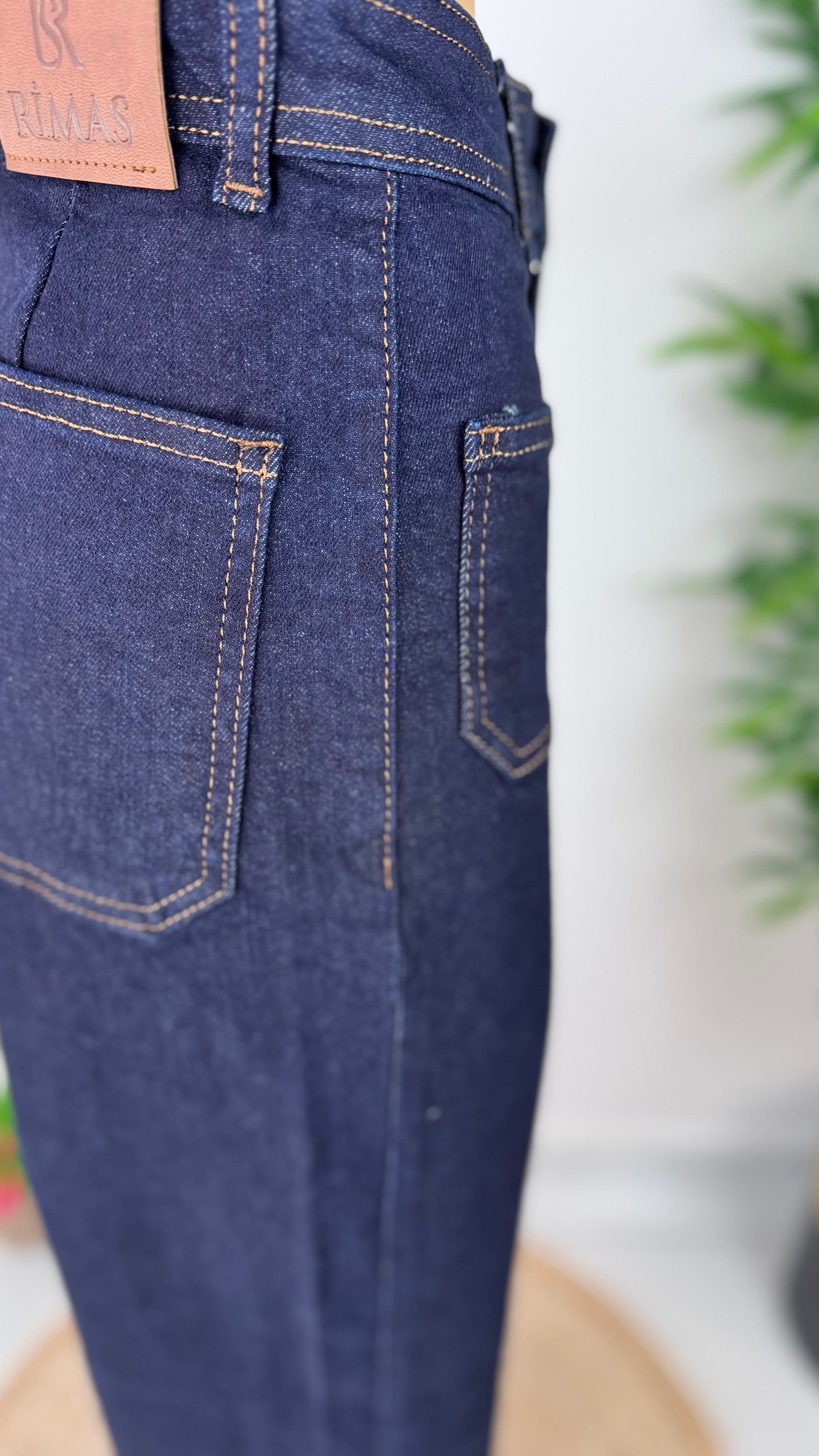 köşe cepli lacivert jeans