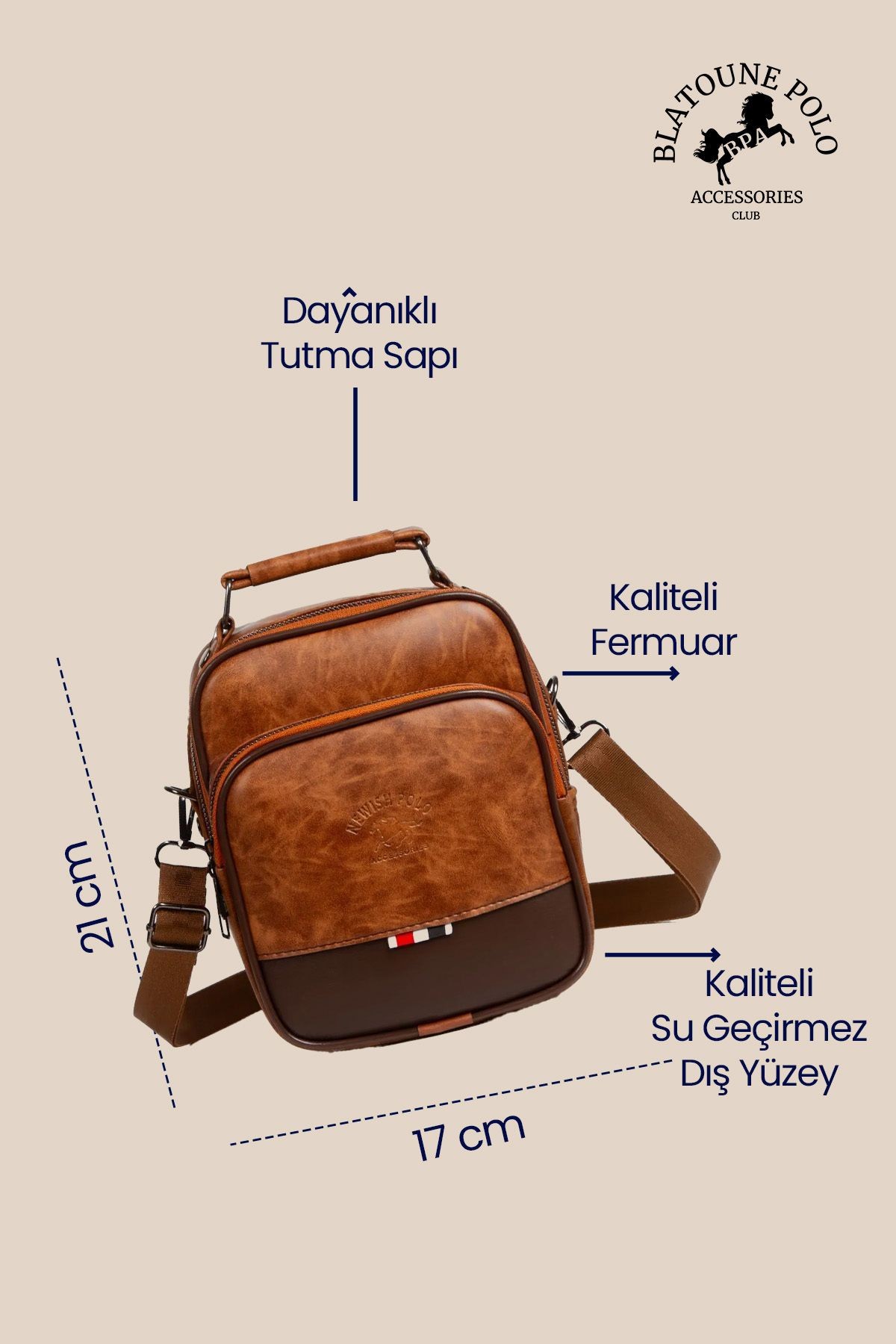El Yapımı Kahverengi Deri Omuz Çantası Ve Rfıd Mekanizmalı Cüzdan Seti Çapraz Çanta Unisex Tasarım