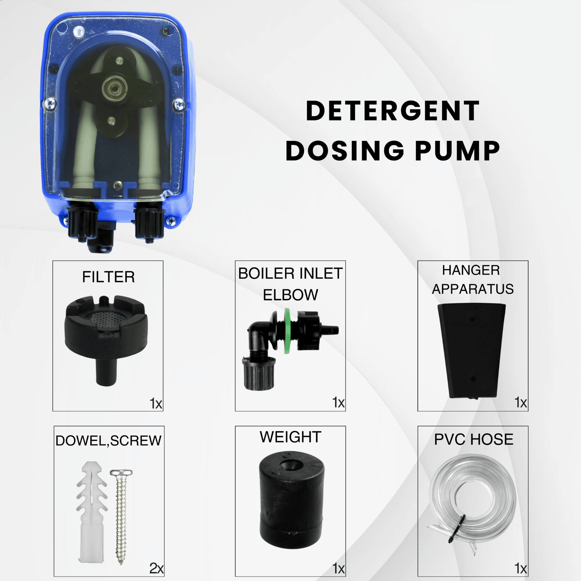 Kampa DC 12 Volt Detergent Dosing Pump, Peristaltic Pump 7.2 Liters / Hour 0.1 Bar