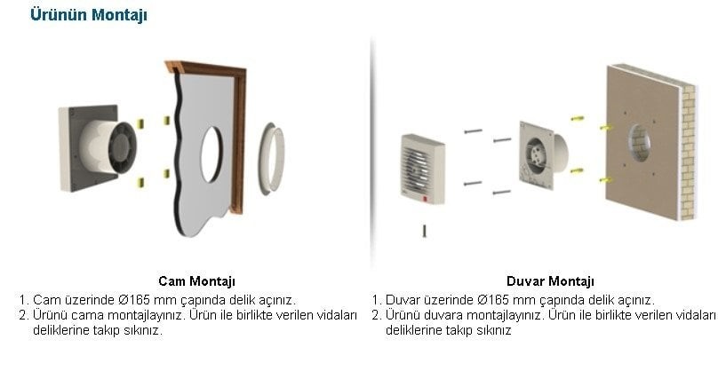 Aircol 100 Automatic Shutter Toilet and Bathroom Fan / Aspirator 100 m³/h - Aircol 100 OP