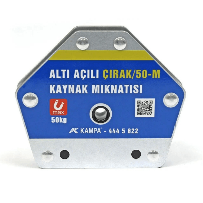 Çırak-50M/A Magnetic Welding Square with On-Off Switch, 6 Angles, 35-50 kg Welding Holder Magnet