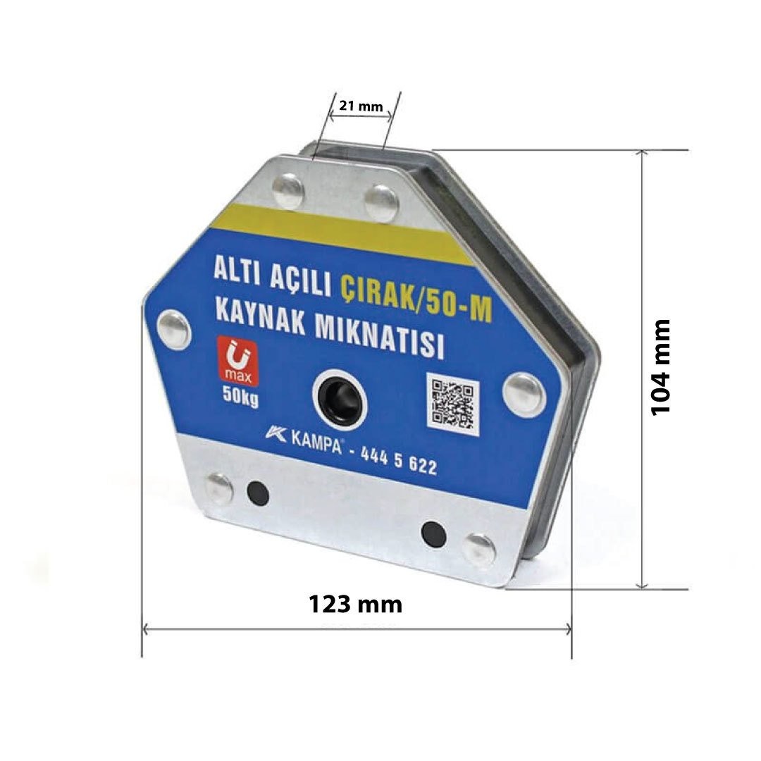 Cirak/50M Magnetic Welding Square - 2 Pieces, 6 Angles, 50 kg Welding Holder Magnet