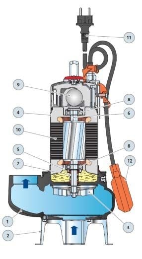 Pedrollo VXm 15/50-N Stainless Casing Septic Submersible Pump