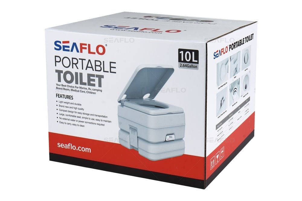 Seaflo Portable Toilet 10 Liter - Portable Toilet SR09720 SFPT-10-01