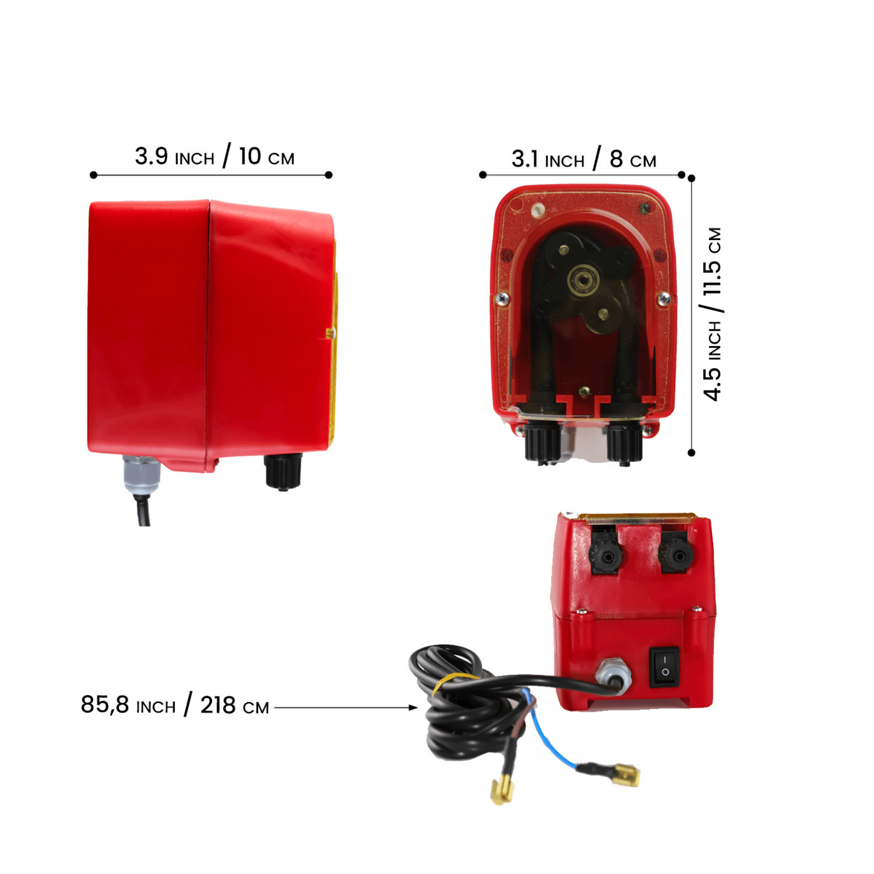 Kampa DC 24 Volt Polisher Dosing Pump, Peristaltic Pump 1.8 Liters / Hour 3 Bars