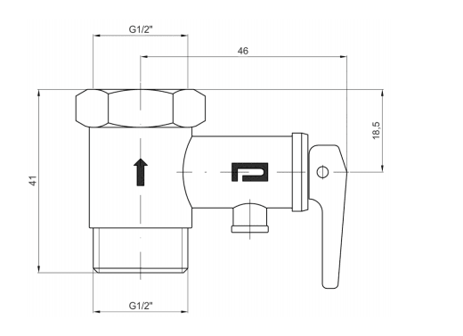 Pakkens 1/2'' Thermostatic Safety Valve DN15 7 Bar with Clamps