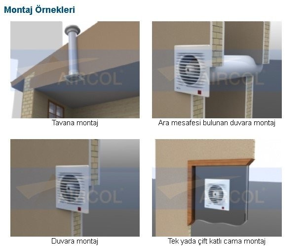 Aircol 120 Toilet, WC and Bathroom Fan / Aspirator 160 m³/h - Aircol 120