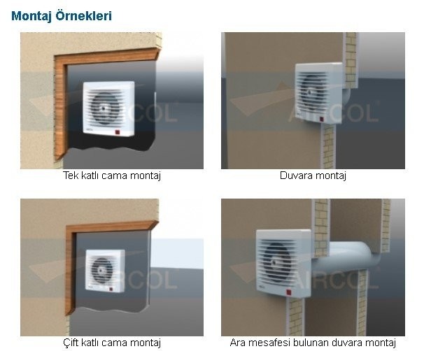 Aircool 100 Silent, Decorative, Plastic Bathroom Fan / Aspirator 100 m³/h - Aircool 100