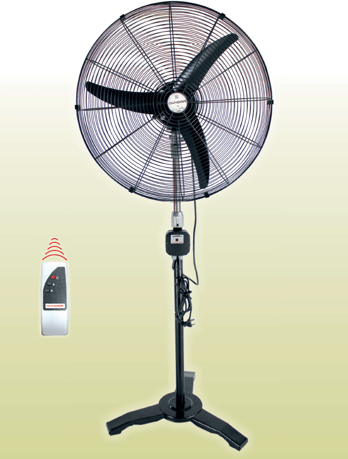 Dundar SV 65 Remote Control Industrial Pedestal Fan 26''