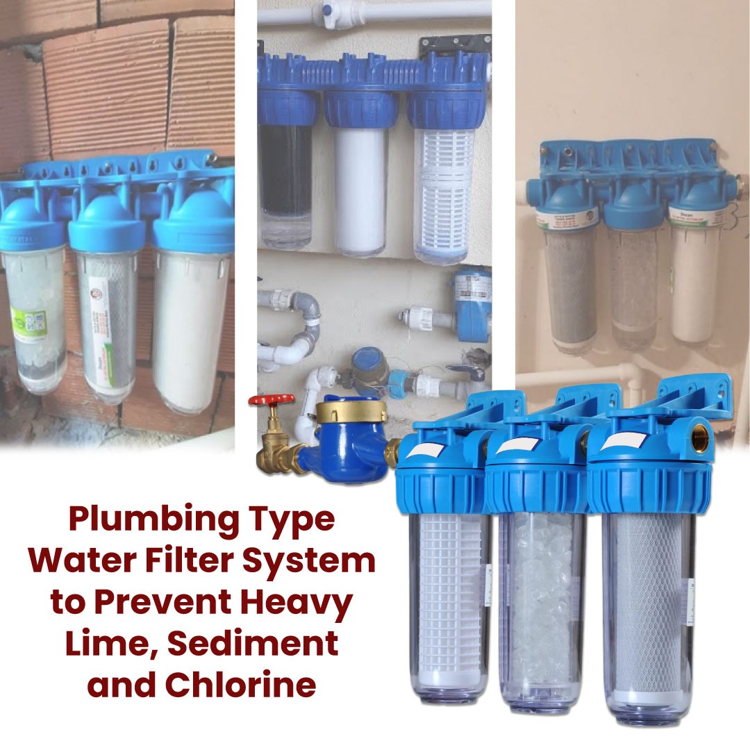 Aquafer Triple Water Filter Triple Set Purification System for Apartment and Building Entrance