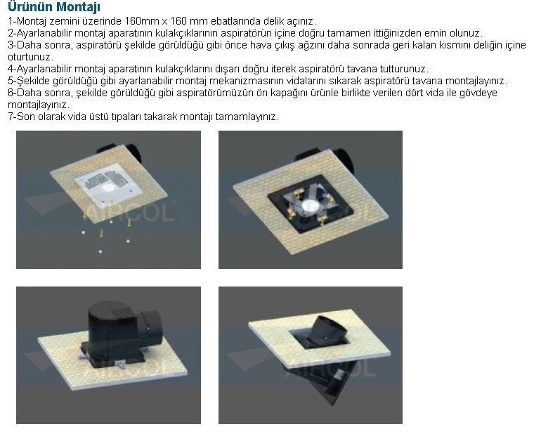 Aircol Ceiling Type Fan / Aspirator with Spot Lamp 100 m³/h