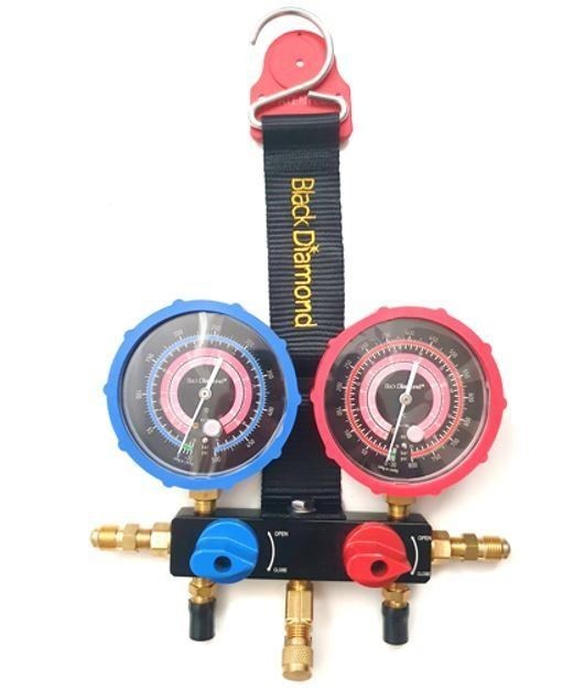 29483 Black Diamond Manifold with Ball Valve (Pressure Gauge) R32/410