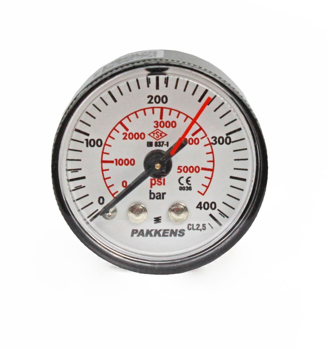 Pakkens 0-400 Bar 40 mm Back Connection Dry Manometer G 1/8 inch