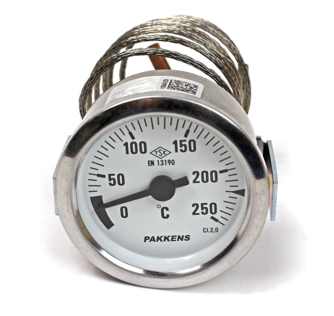 Pakkens Diameter 60 0/+250 °C Panel Type Gas Thermometer Back Connection