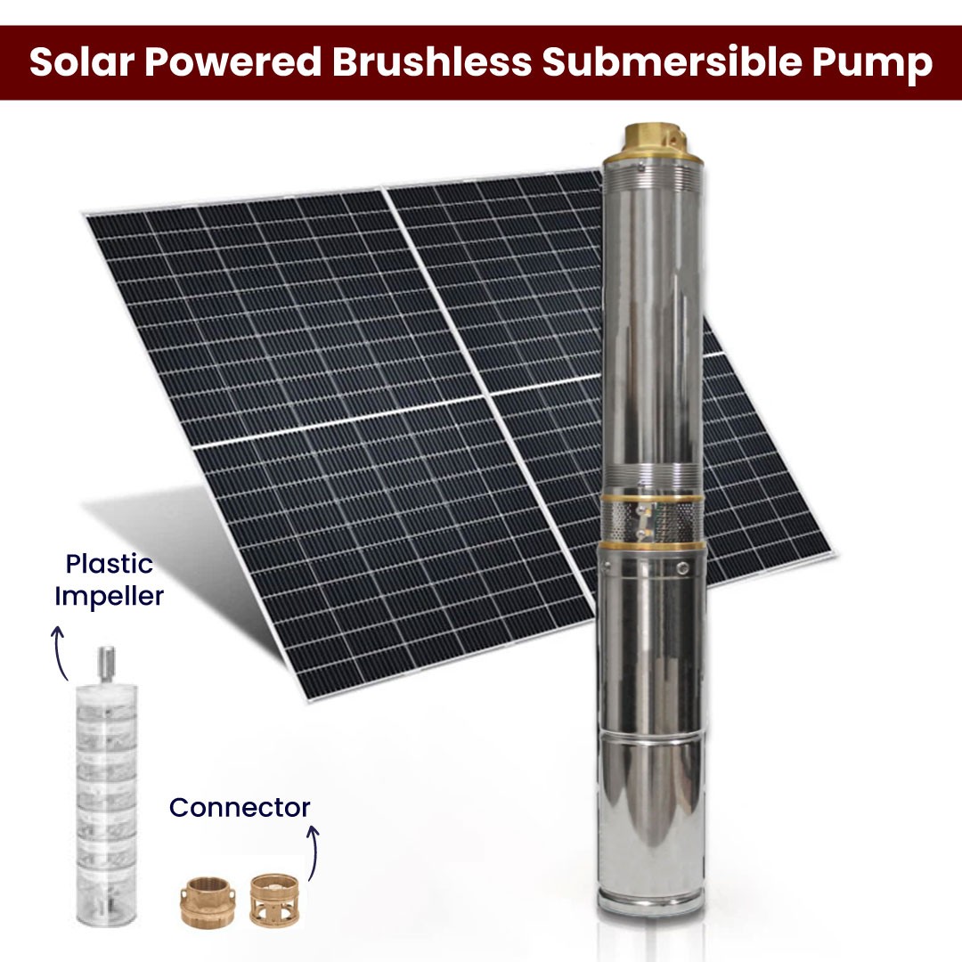 24 Volt 370 Watt Dc Solar Powered Brushless Multistage Submersible Pump 29 mss 4 m³/h