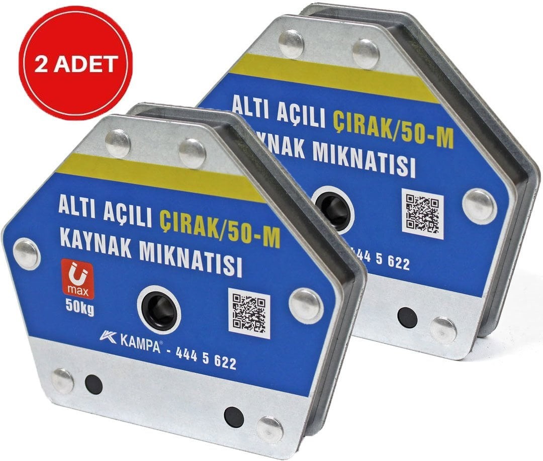 Cirak/50M Magnetic Welding Square - 2 Pieces, 6 Angles, 50 kg Welding Holder Magnet