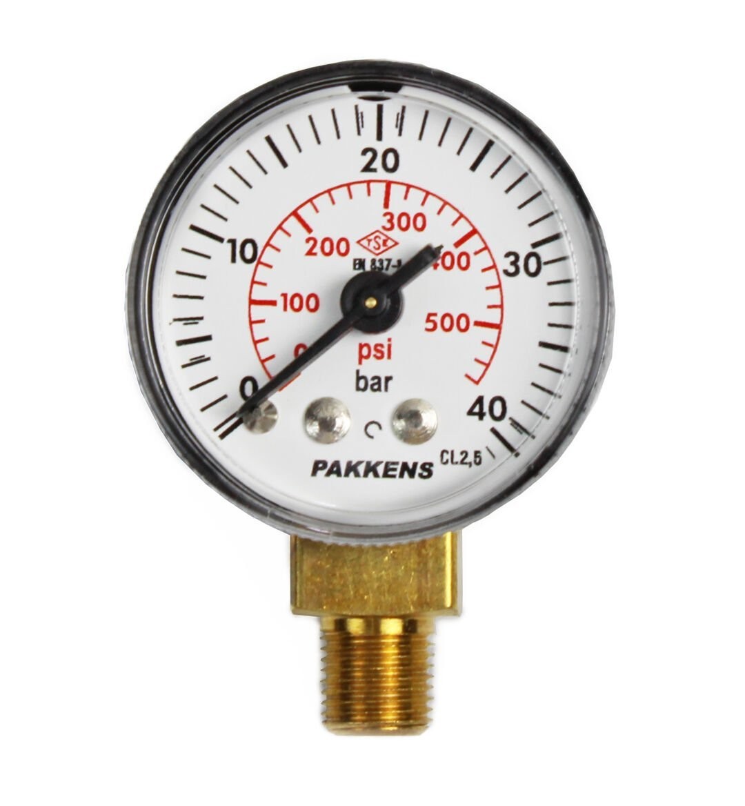 Pakkens 0-40 Bar 40 mm Bottom Connection Dry Manometer G 1/8 inch