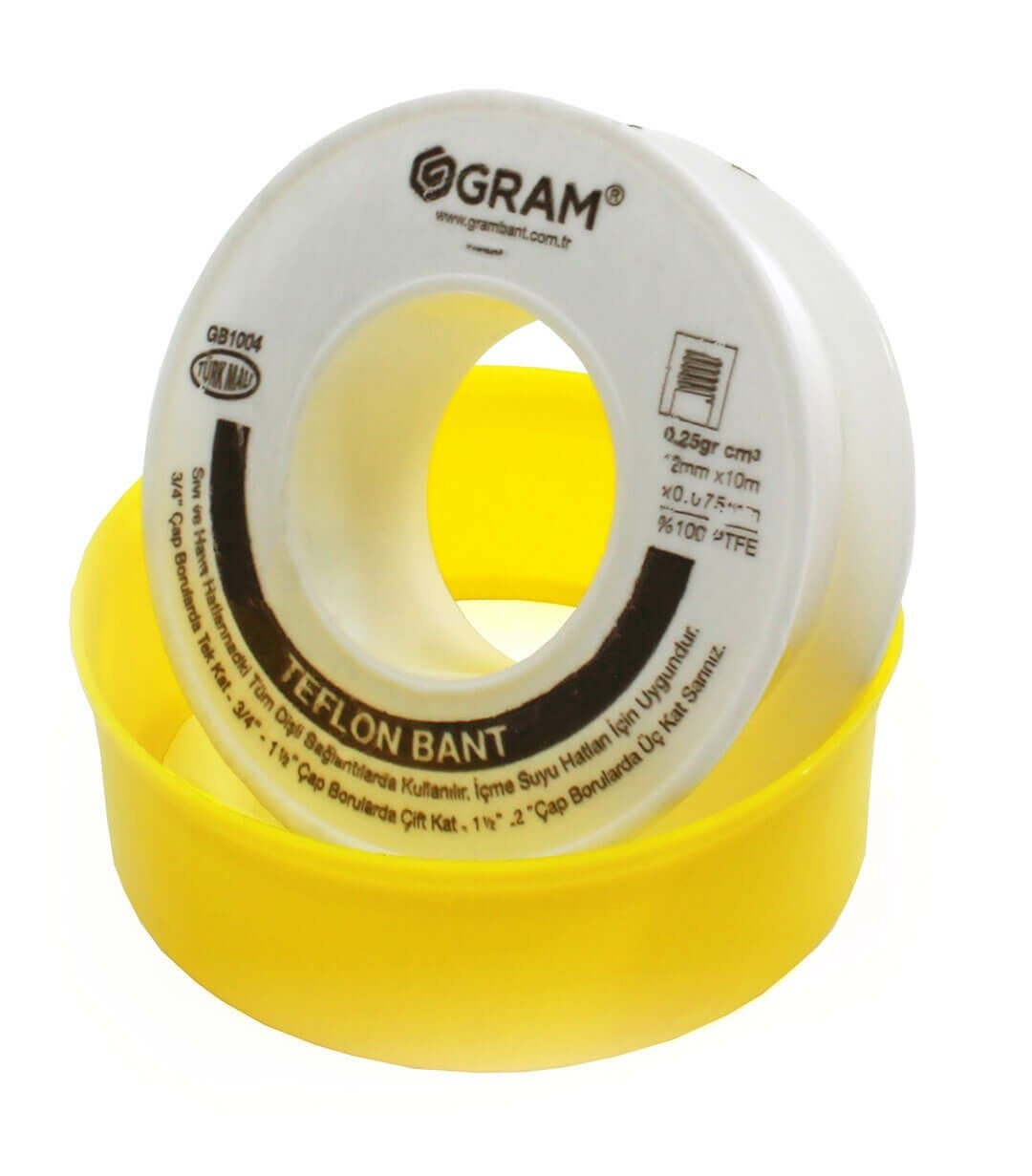 Gram Teflon Tape Sealing Tape 12 mm x 10 m 10 Pieces - DOMESTIC PRODUCTION