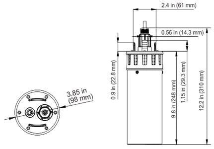 Seaflo SR09705 Solar Dc Submersible Pump 30 mss 6 lt/min 4A SFBP2-G103-01