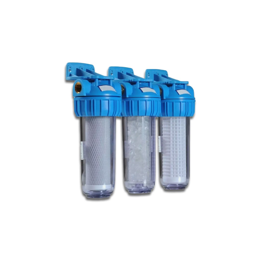 Aquafer Triple Water Filter Triple Set Purification System for Apartment and Building Entrance