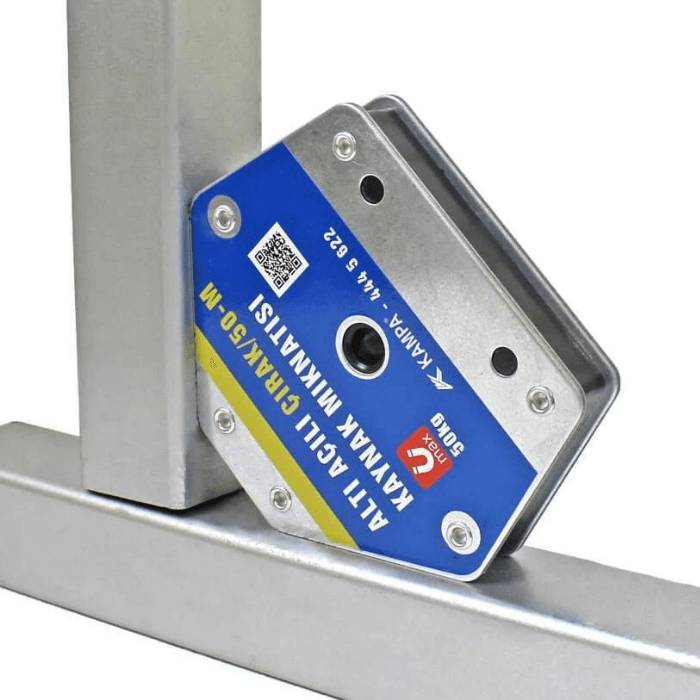 Çırak-50M/A Magnetic Welding Square with On-Off Switch, 6 Angles, 35-50 kg Welding Holder Magnet