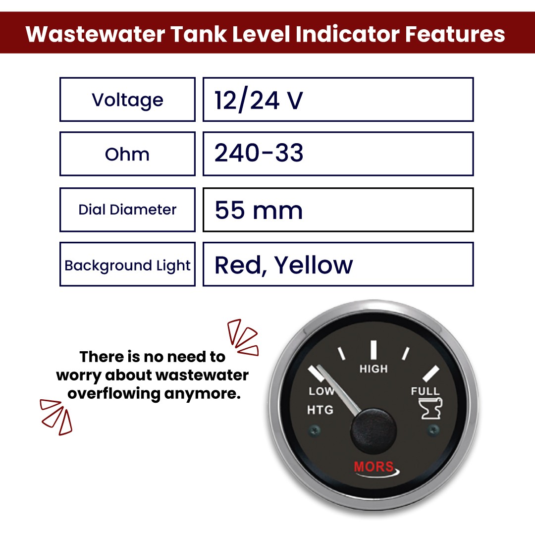 Mors Waste Water Tank Level Indicator 12-24 V Ohm 240-33