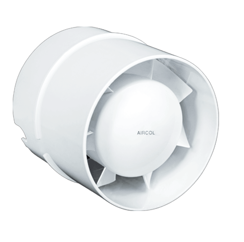 Aircol 100 Round, Duct Type Fan / Aspirator 100 m³/h - Aircol 100 KT