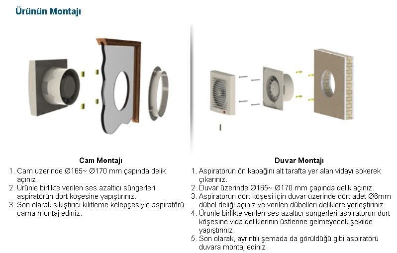 Aircol 150 Automatic Shutter Toilet and Bathroom Fan / Aspirator 300 m³/h - Aircol 150 OP