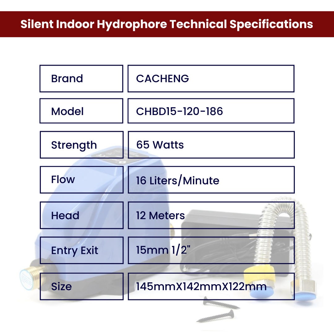 Silent In-House Hydrofor 1.2 Bar 16 L/min Home Type Hydrofor