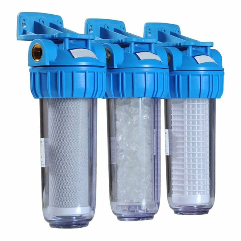 Aquafer Triple Water Filter Triple Set Purification System for Apartment and Building Entrance