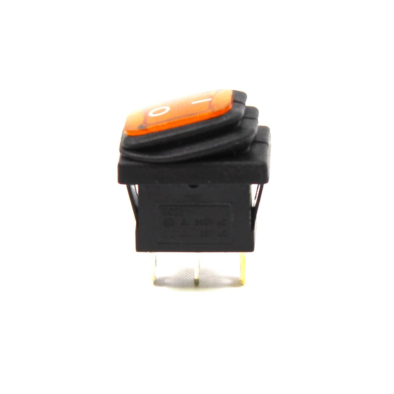 50 Pieces of Orange Illuminated Rocker Switch, ON-OFF 3 Pin - Button Switch