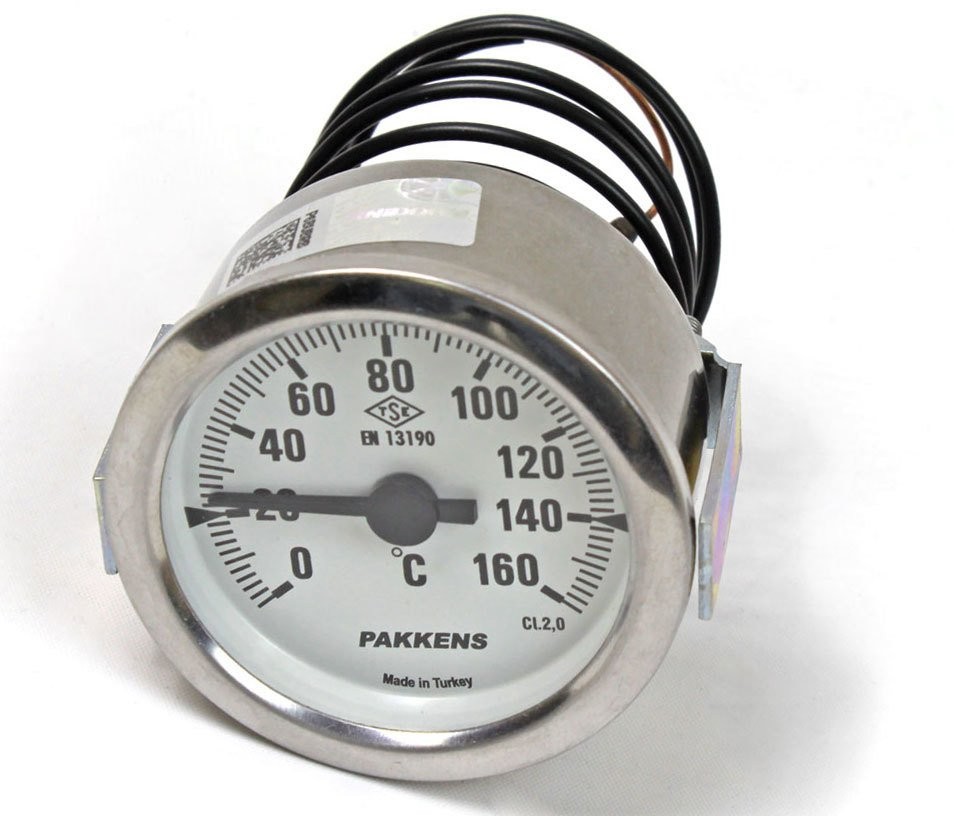 Pakkens Diameter 60 0/+160 °C Panel Type Gas Thermometer Back Connection