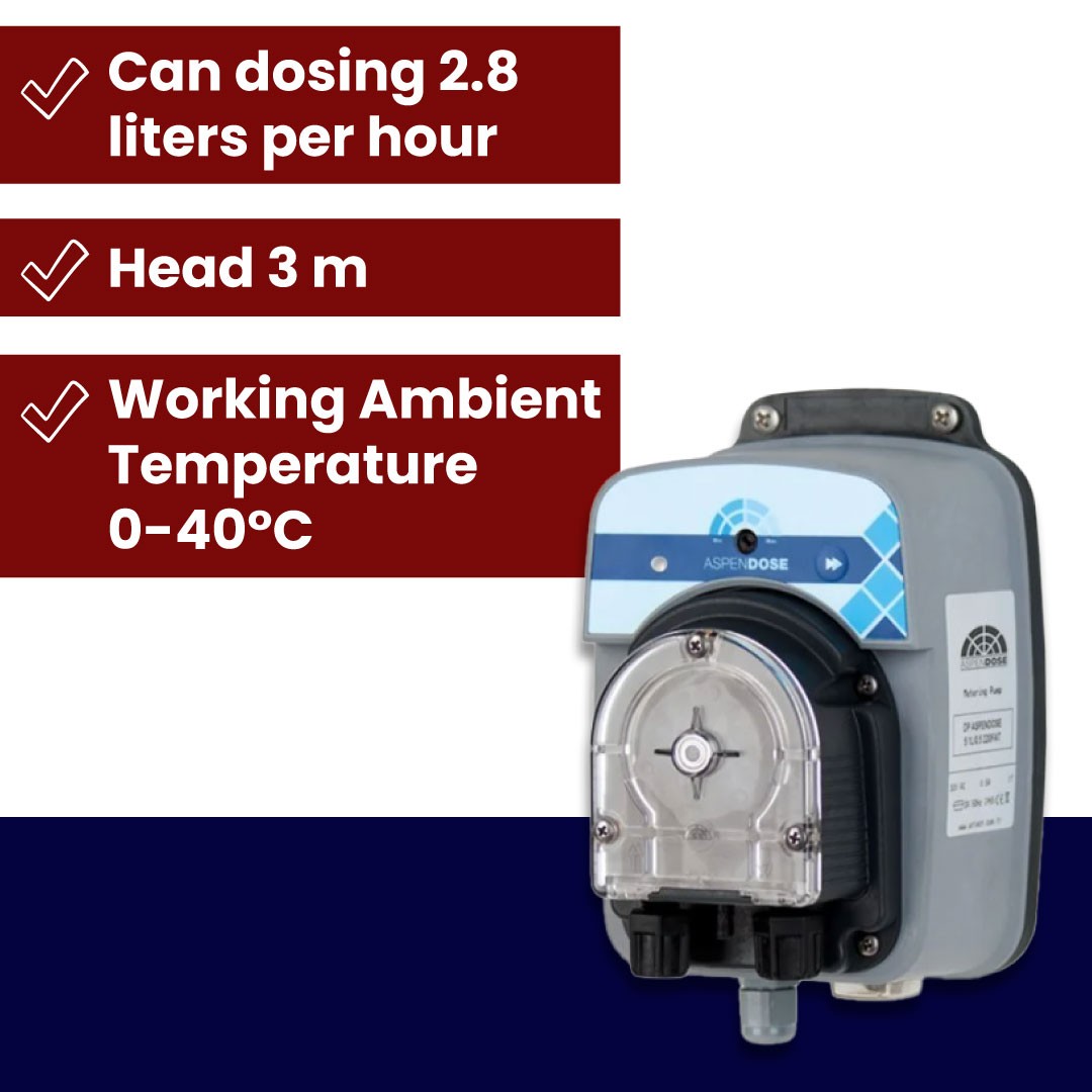 Antech Aspendose A 2.8L/3B A pH /Peristaltic Dosing Pump for Aggressive Liquids