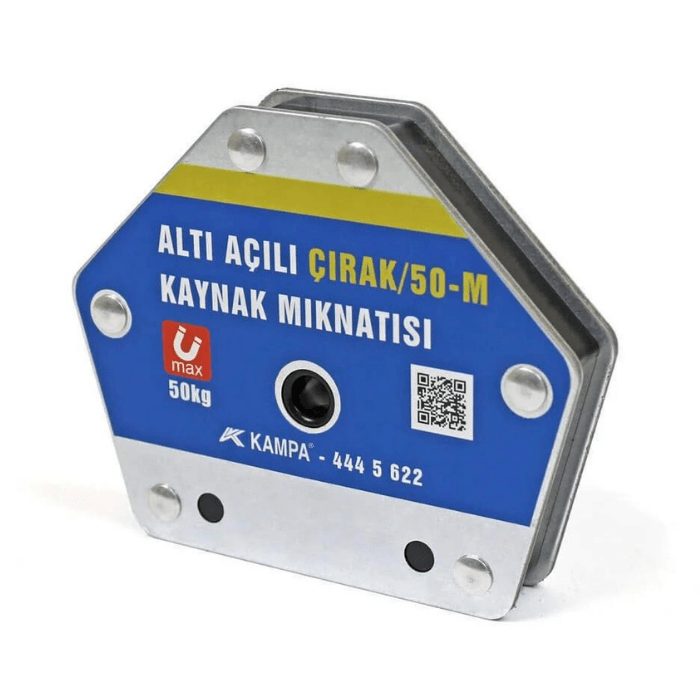 Çırak-50M/A Magnetic Welding Square with On-Off Switch, 6 Angles, 35-50 kg Welding Holder Magnet