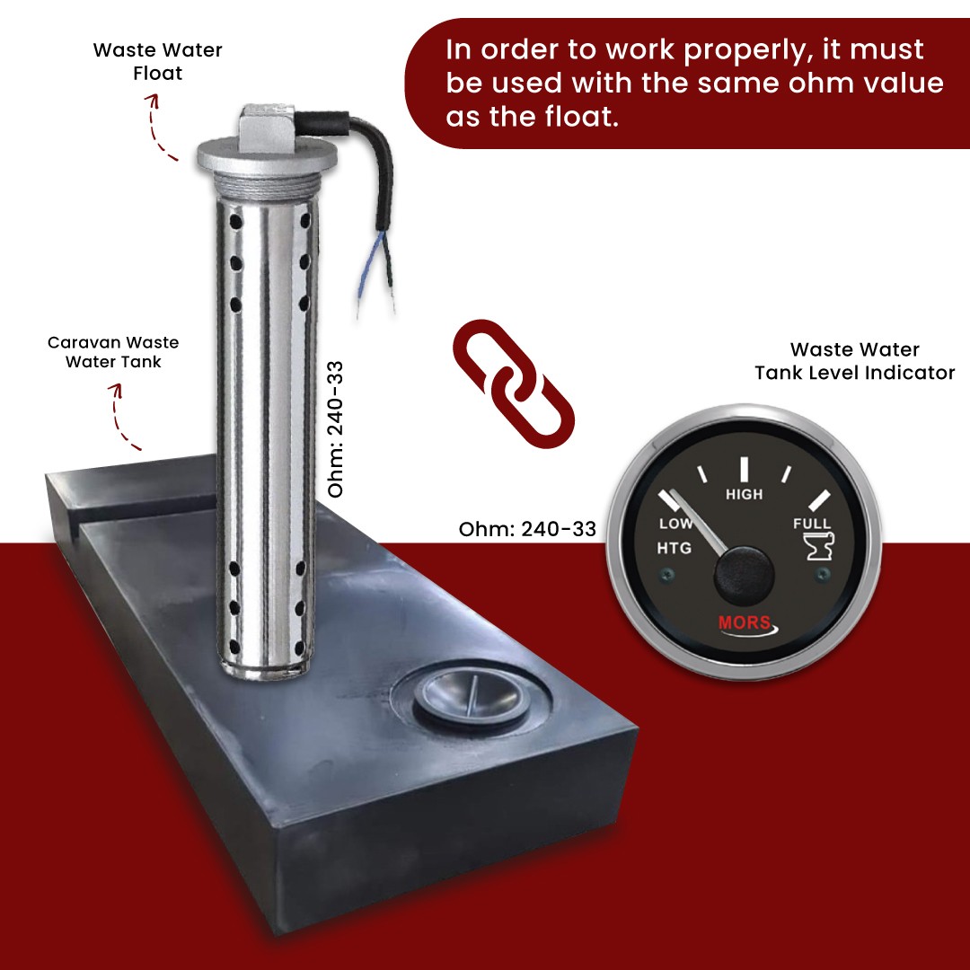 Mors Waste Water Tank Level Indicator 12-24 V Ohm 240-33