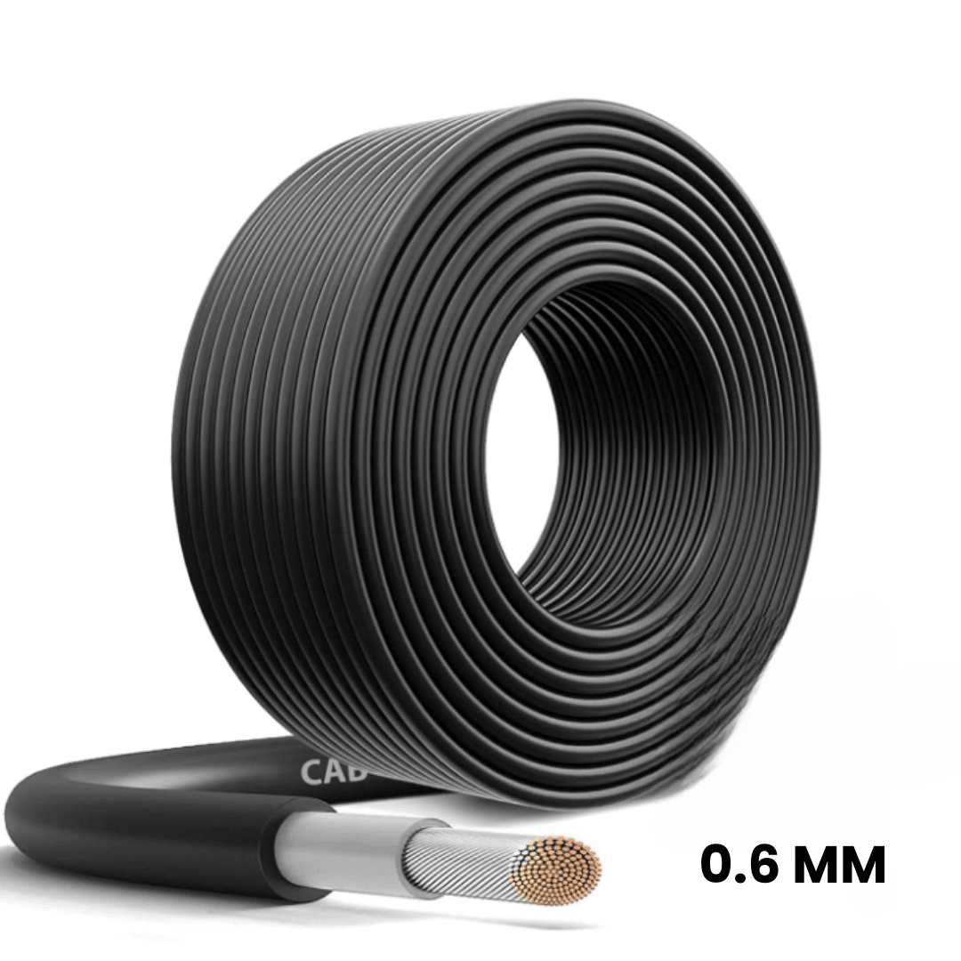 Solar Cable for Solar Energy Systems, 6mm2 Solar Cable Black 5 mt