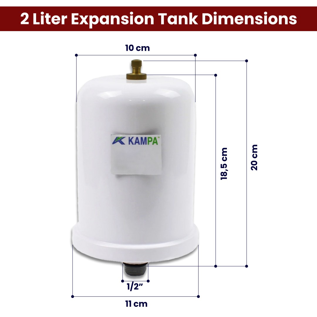 2 Litre Hot Water Expansion Tank 90 ℃ Burst-Proof Tank