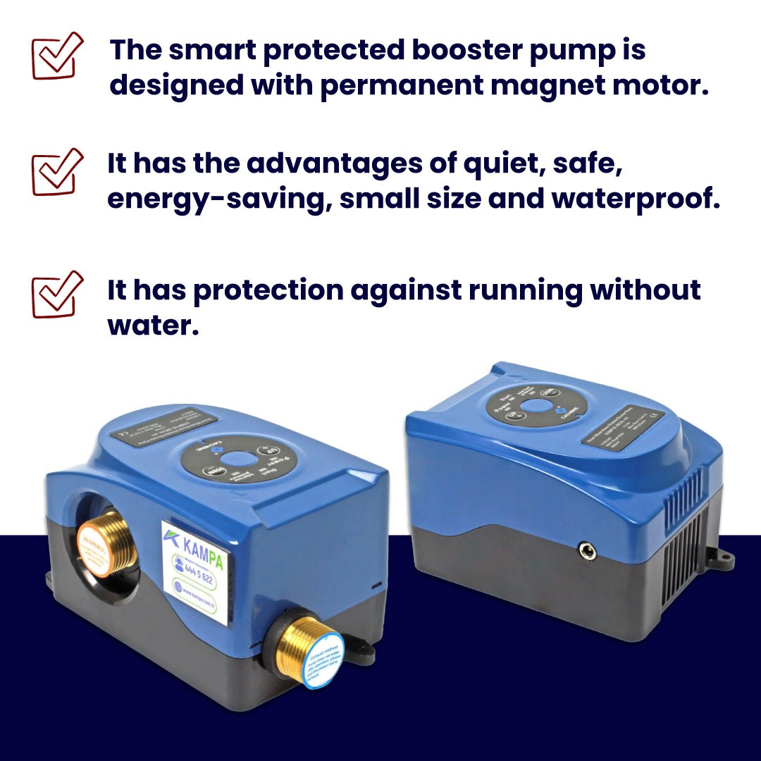 SILENT Solar Energy Pressure Booster Pump, 2 Bar 25 L/min Hot Water Hydrophore, Pompamat