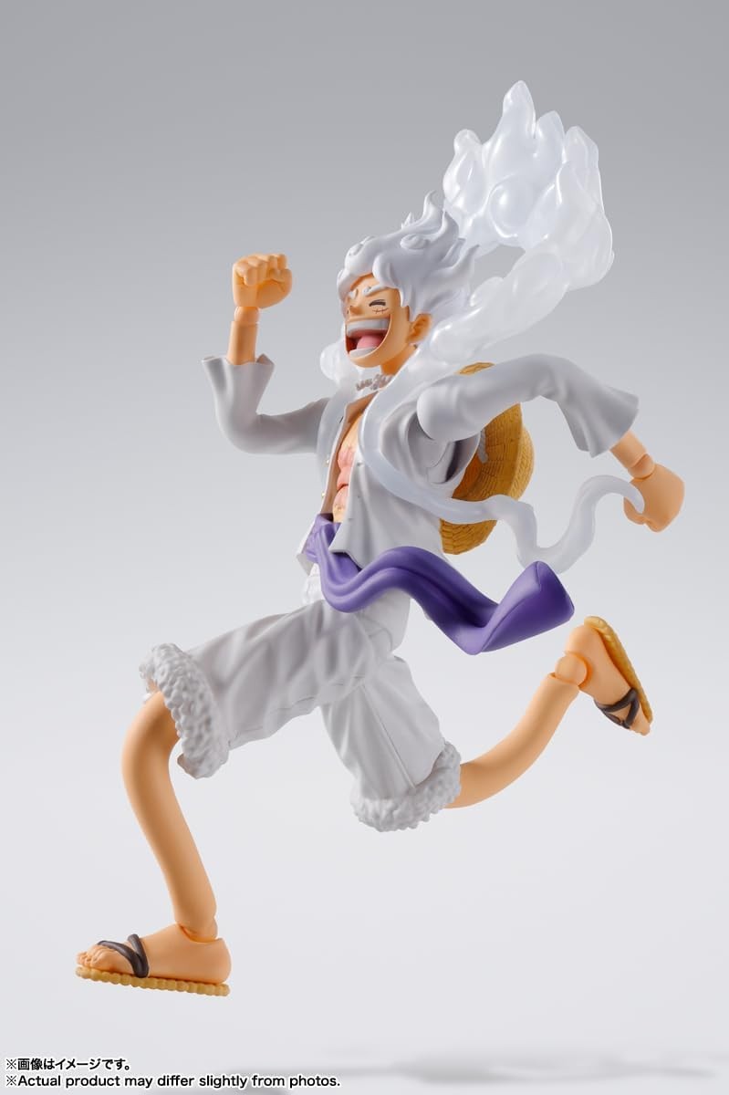 Bandai TAMASHII NATIONS - One Piece - Monkey D. Rufy -GEAR5 Spirits S.H.Figuarts Action Figure