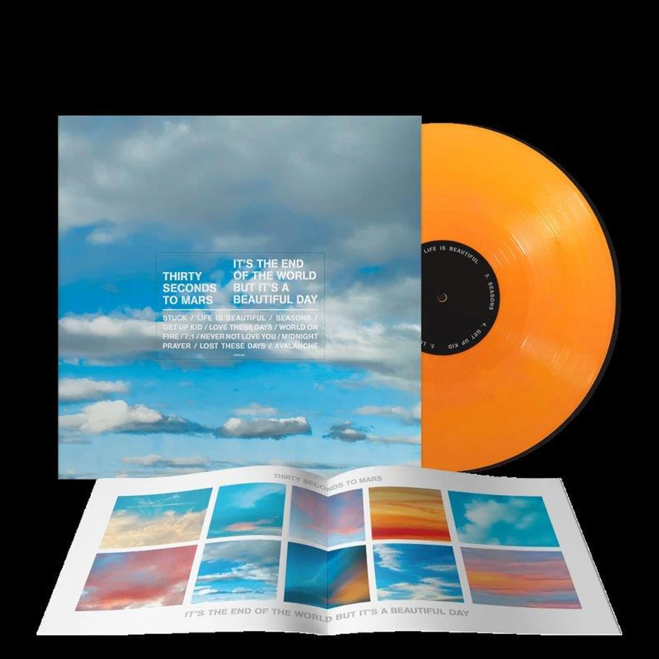 Thirty Seconds To Mars - It’s The End Of The World But It’s A Beautiful Day (Opaque Orange Vinyl - Alternatives Cover + Lithoprint) 