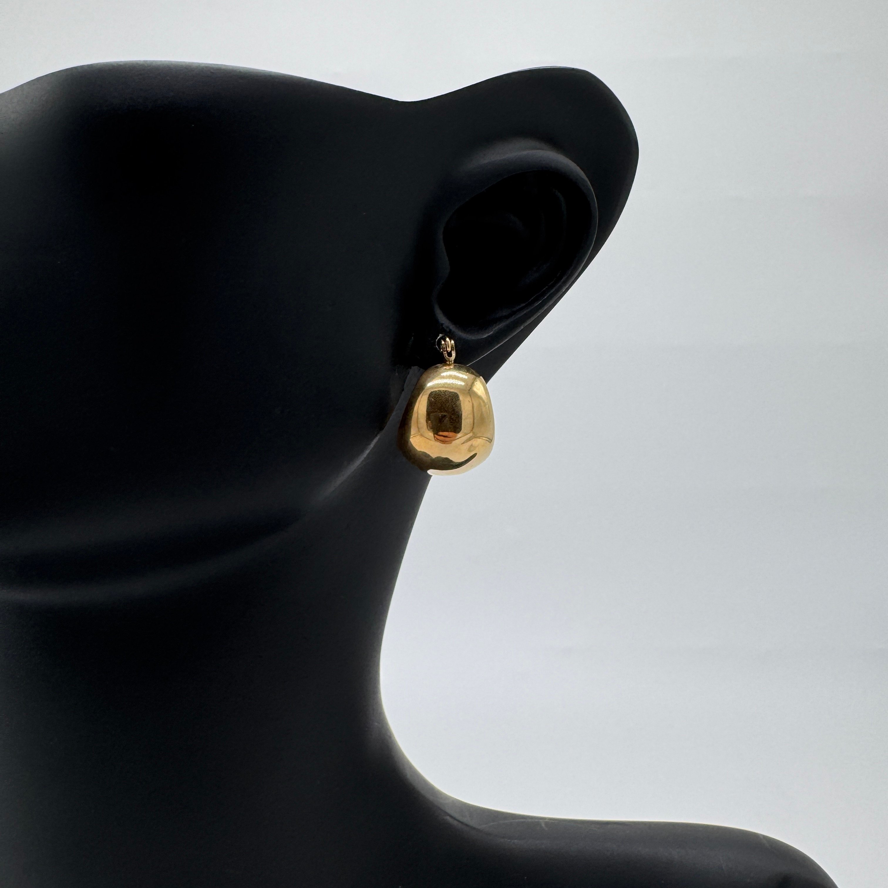 Çelik Gold Vintage Top Halka Model Küpe - Gold