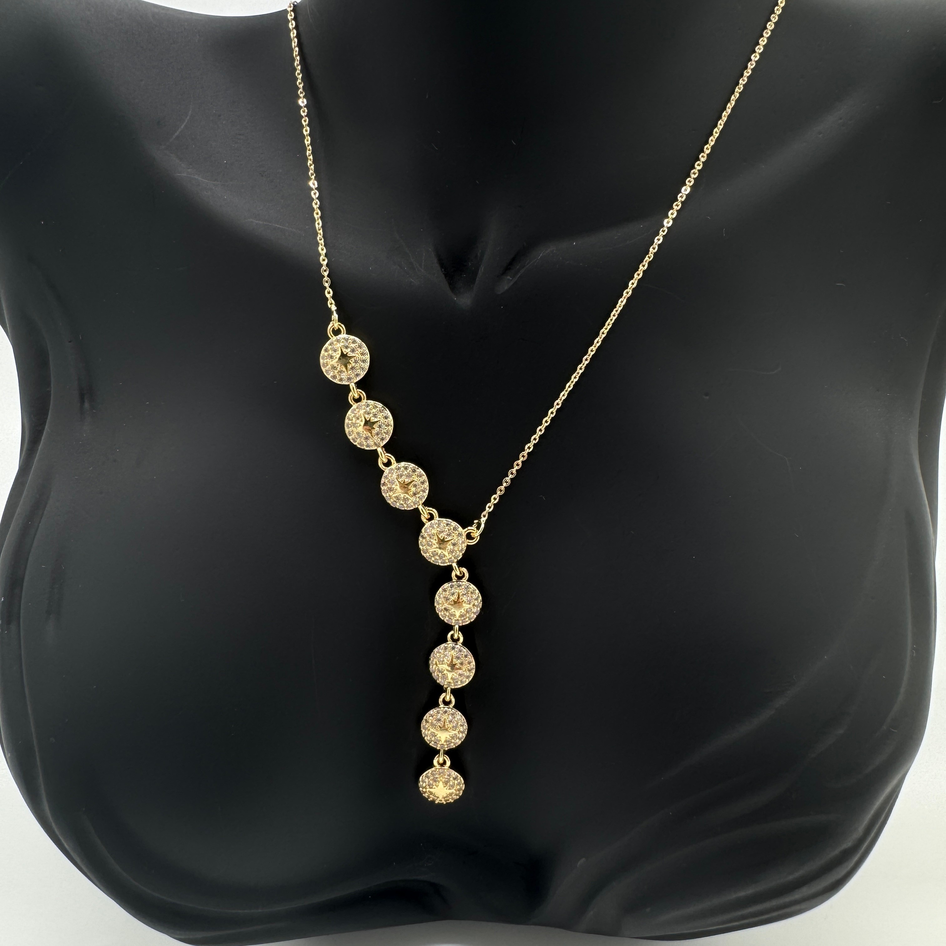 Özel Seri Çelik Vintage Gold Y Kolye - Gold