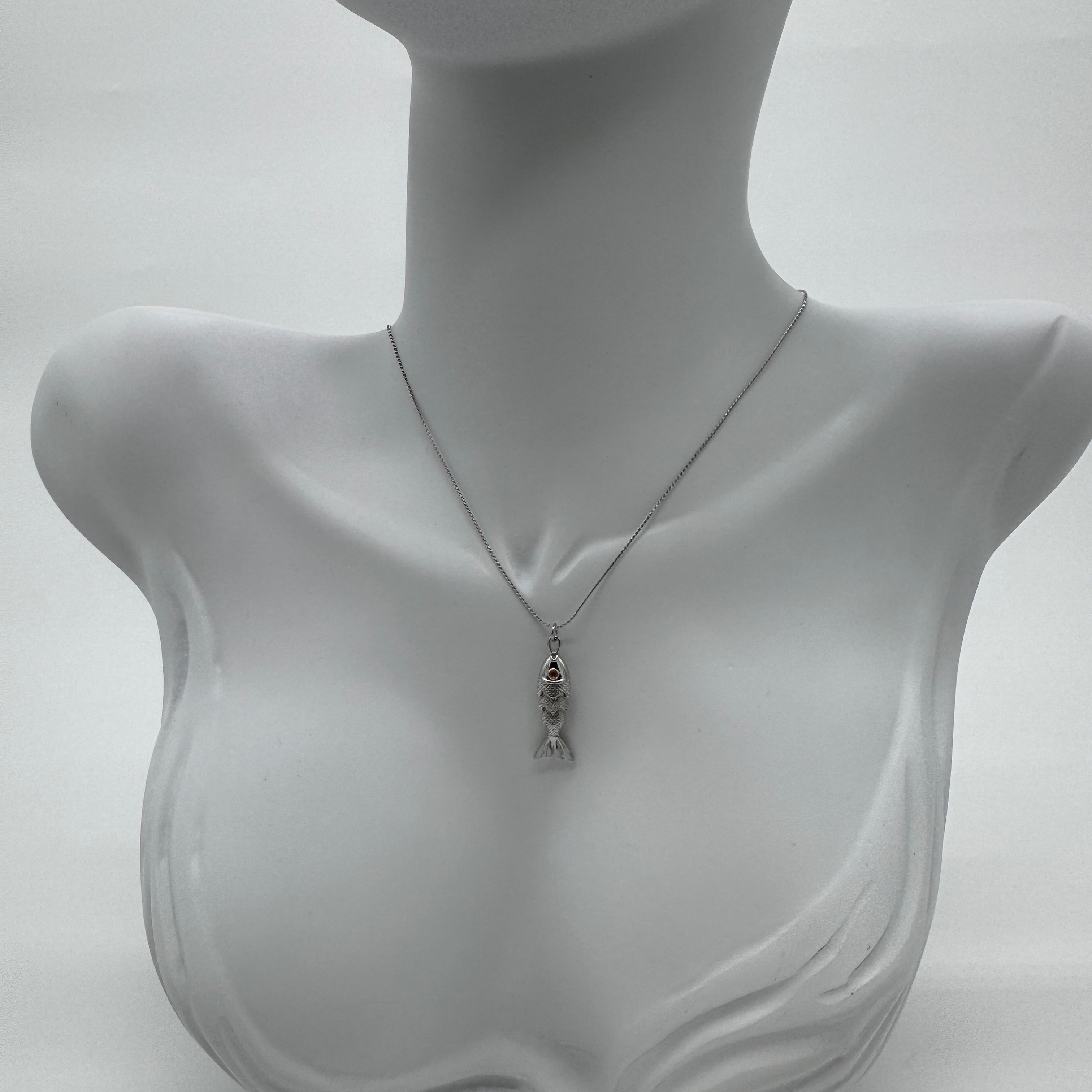 Çelik Silver Balık Kolye  - Silver