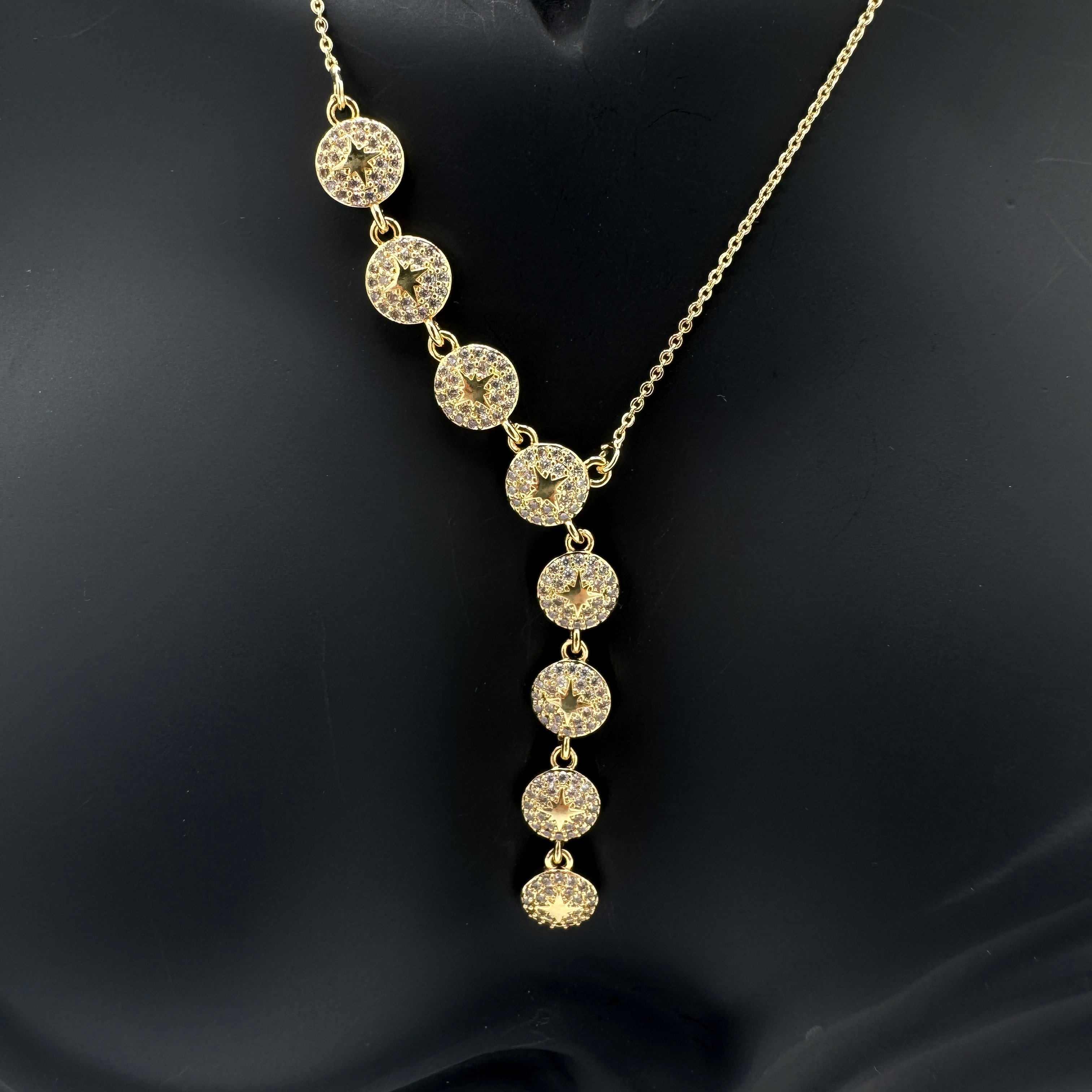 Özel Seri Çelik Vintage Gold Y Kolye - Gold