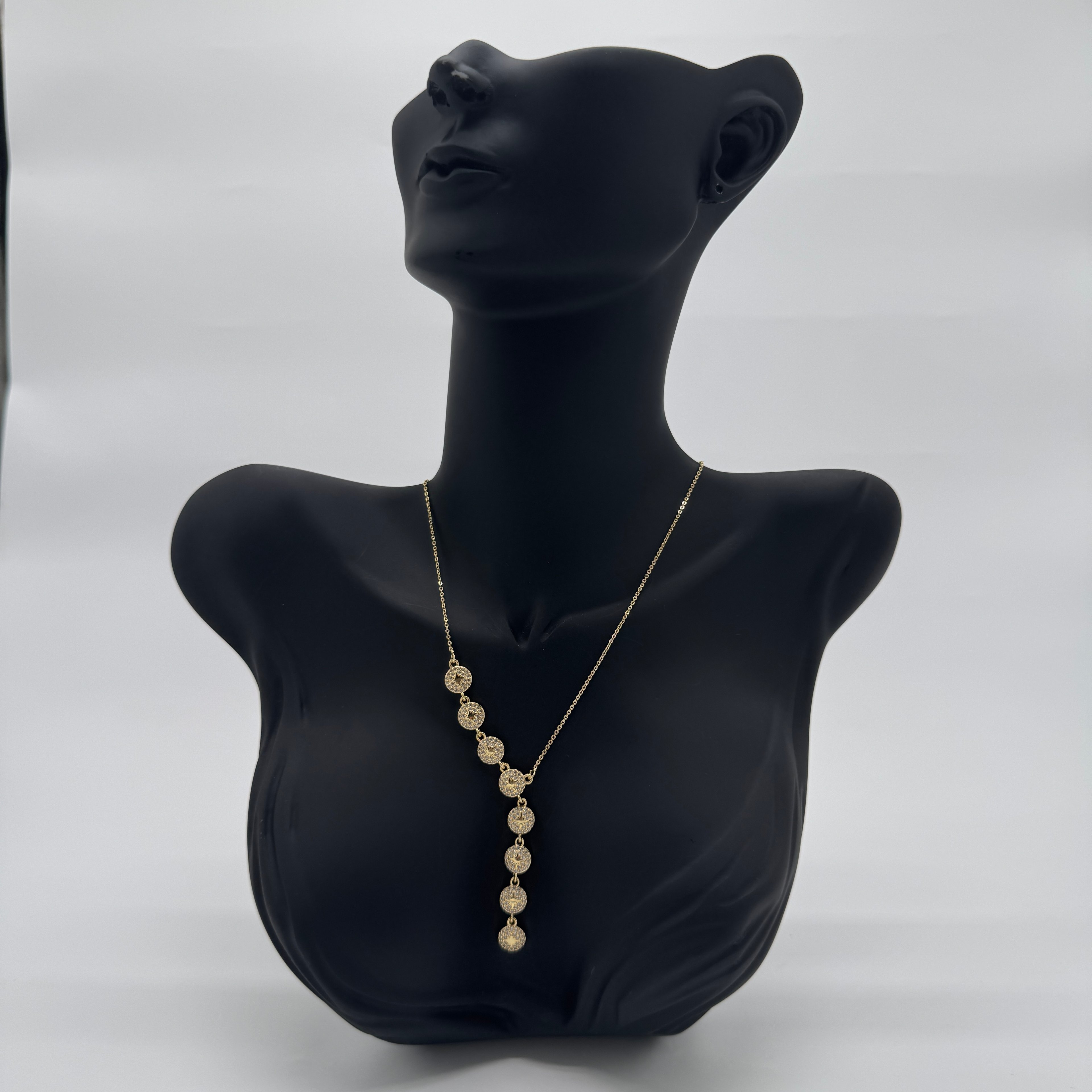 Özel Seri Çelik Vintage Gold Y Kolye - Gold