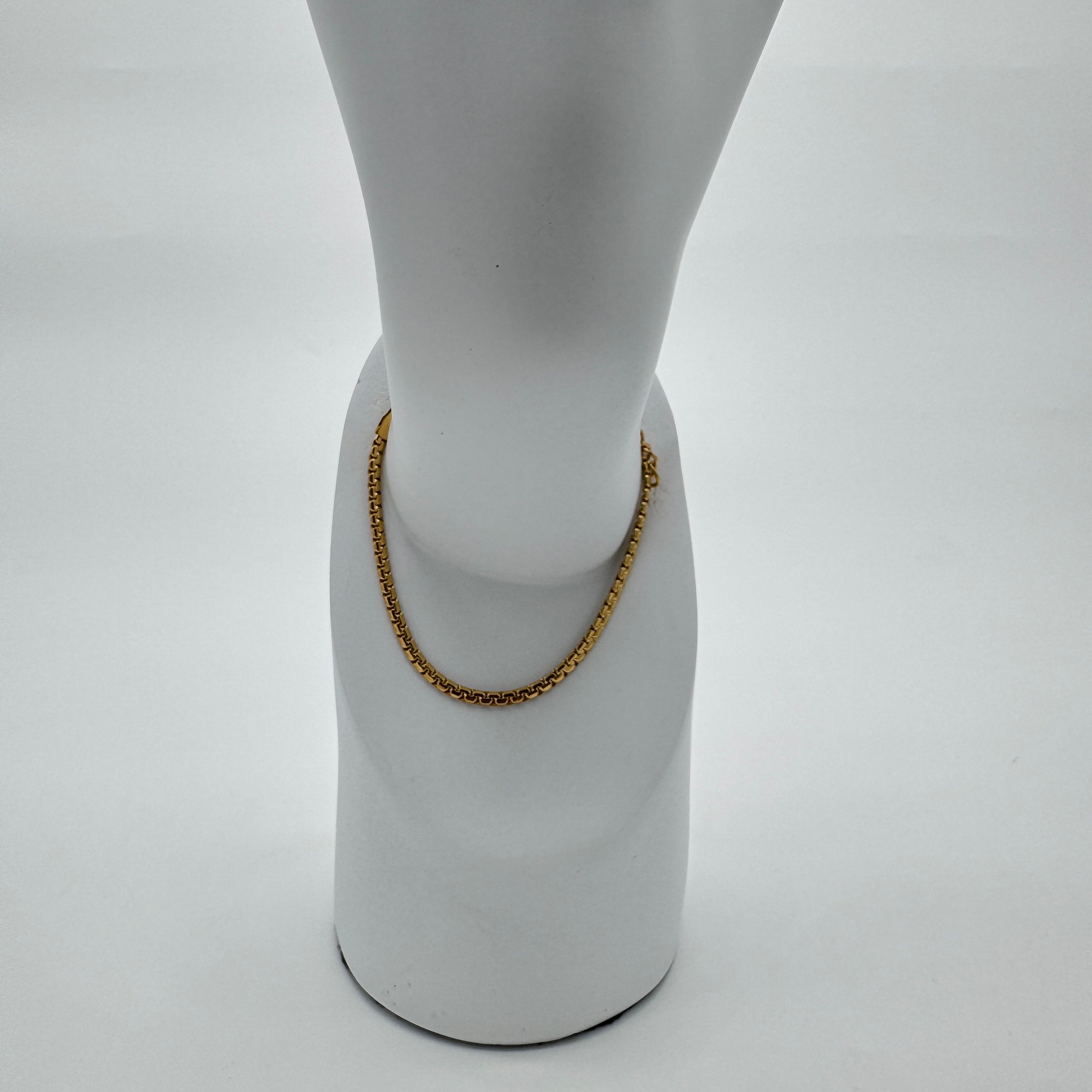 Çelik Gold Unisex İnce Zincir Detay Bileklik - Gold