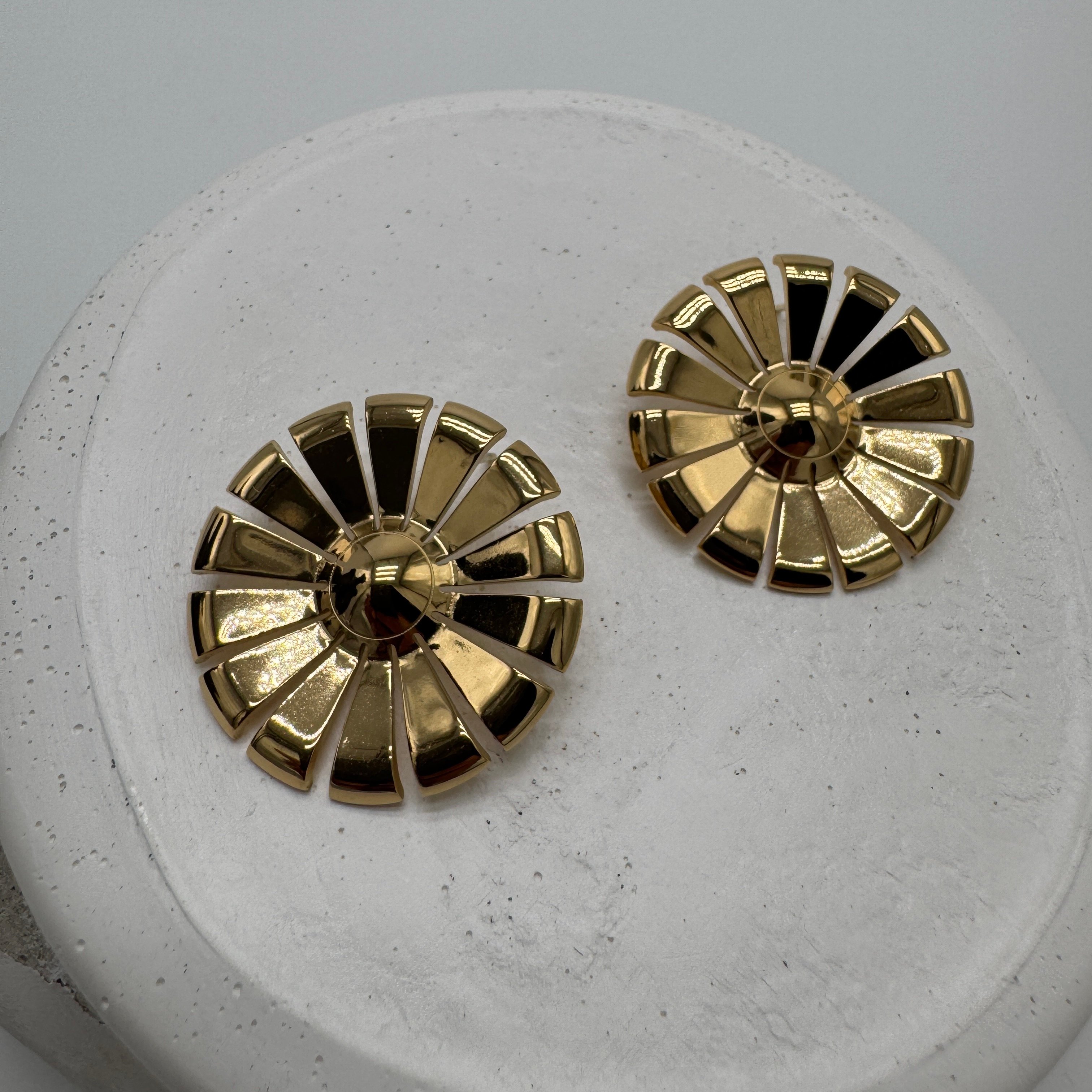 Çelik Gold Güneş Küpe - Gold