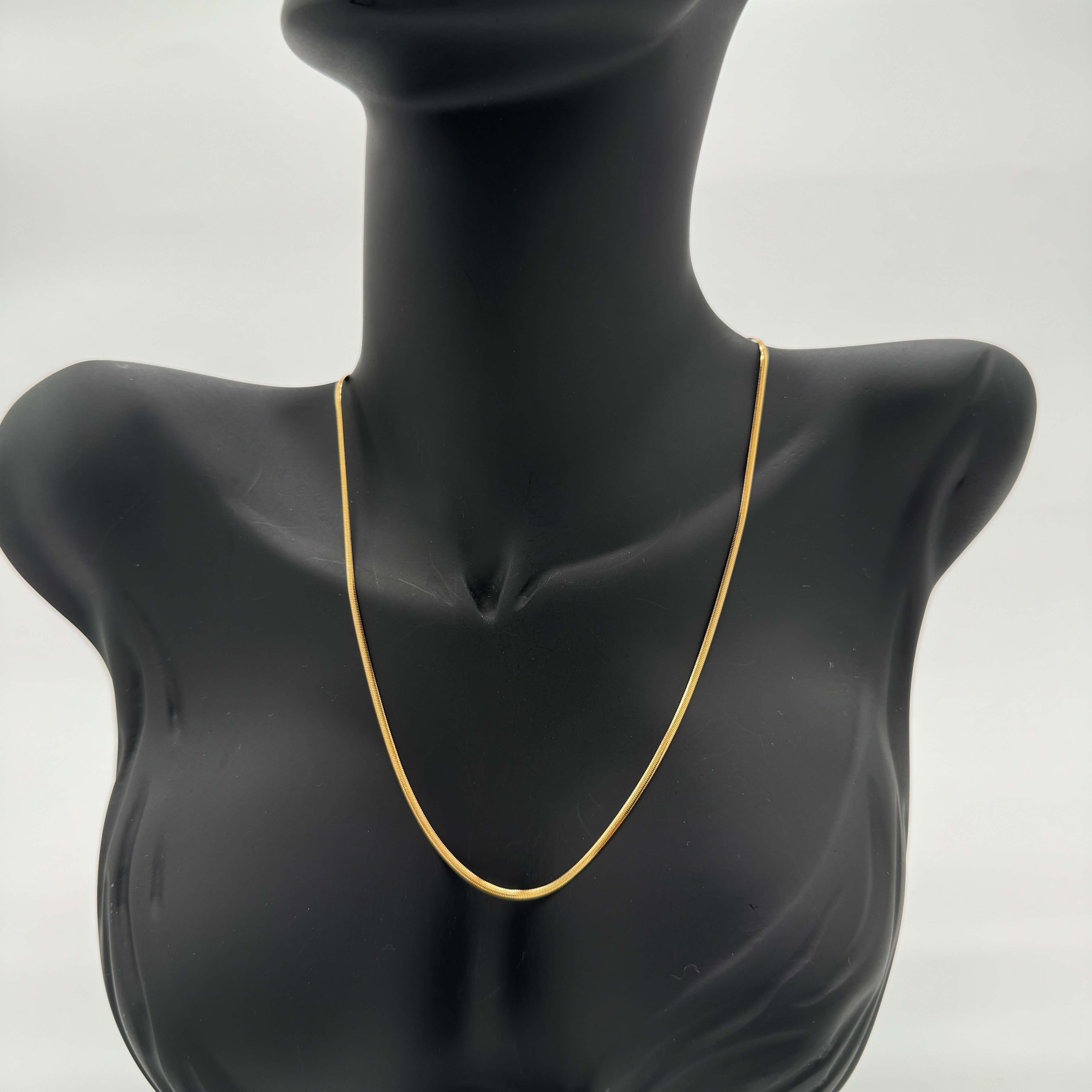 Çelik İnce İtalyan Zincir Unisex Gold Kolye - Gold