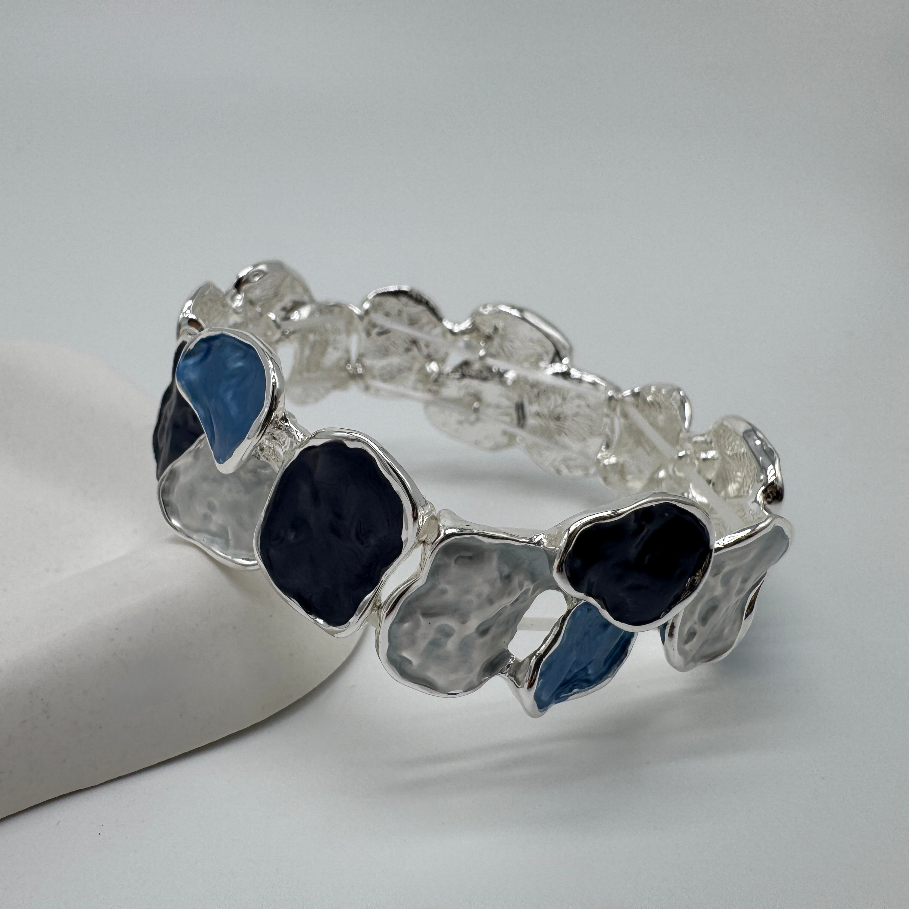 Divine Pulse Özel Seri Ocean Halo Kelepçe Bilezik - Silver